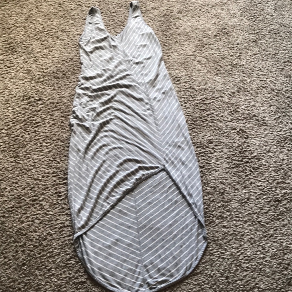 Athlete grey and white striped dress